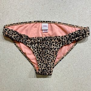 Candie’s Ruched animal print Bikini Bottom